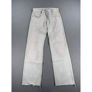 Vintage Diesel Industry Division 28 Off White Tiger Stripe Raw Hem Straight